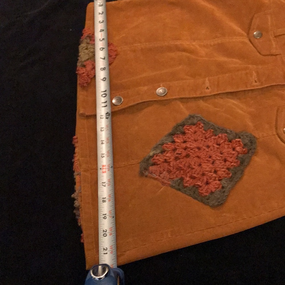 Women’s UPCYCLED HAND CRAFTED & CROCHETED GRANNY SQUARES Sz L Stylish Skirt - Picture 11 of 15
